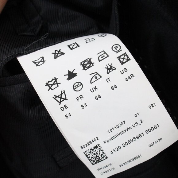 Boss Hugo Boss Blazer Mens Size 44R Dark Gray Two Button Front Lined Super 110 - Picture 8 of 11